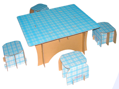 紙製組合式休閒桌椅組